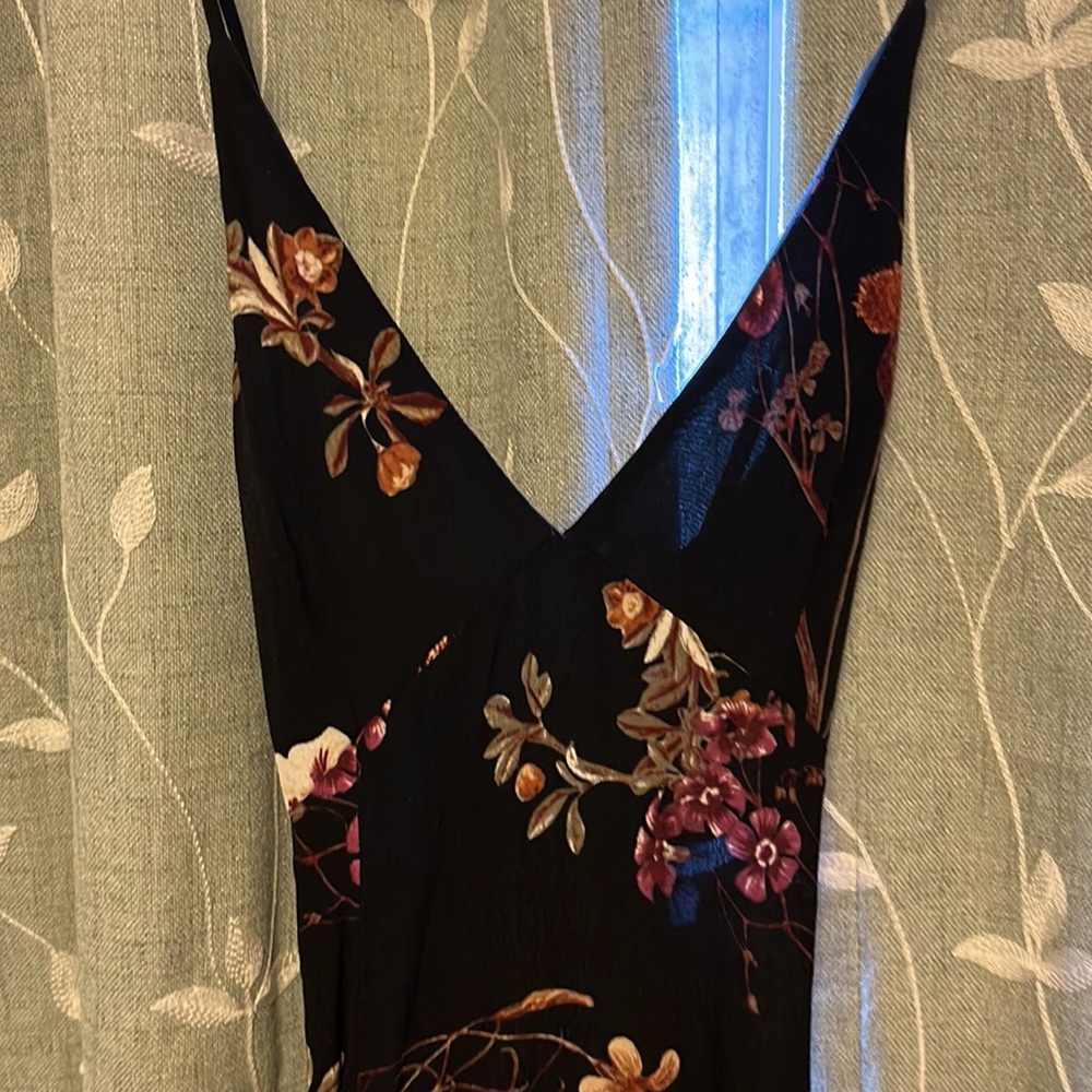 Black dress with floral design
